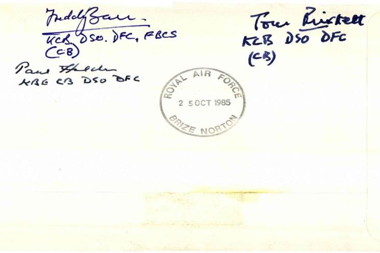 Order of the Bath cover Pilot signed by 3 RAF holders