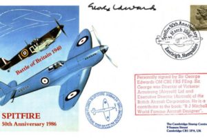 Spitfire Cover Signed By Sir George Edwards Of Vickers Armstrong And BAC