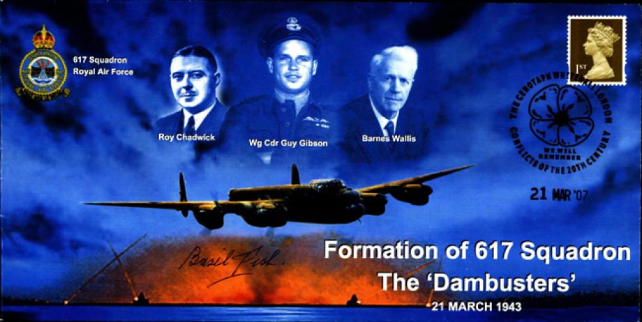 Dambusters 617 Squadron Cover Signed Basil Fish