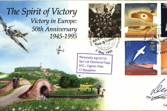 Spirit of Victory cover Sgd Desmond Fopp a BoB Pilot 17 Sq