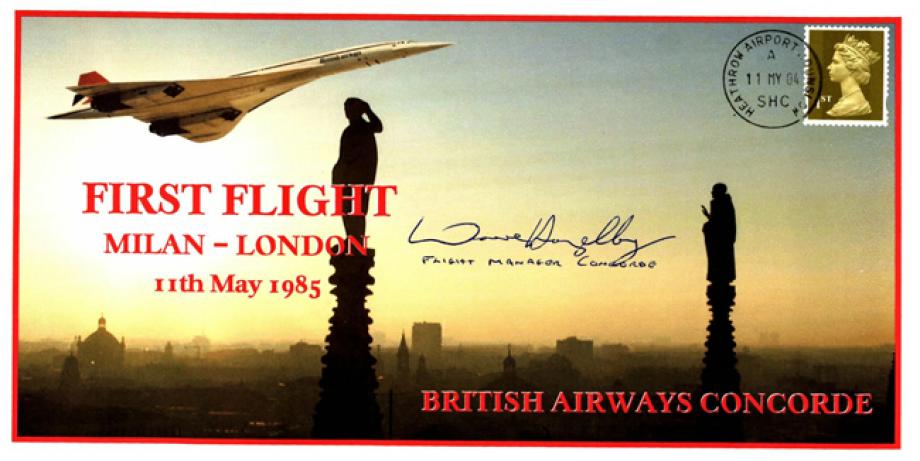 Concorde cover Milan-London Sgd Warren Hazelby