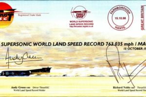 Supersonic World Land Speed Record 1997 Cover Signed A Green And R Noble