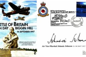 Battle of Britain Cover Signed Johnnie Johnson