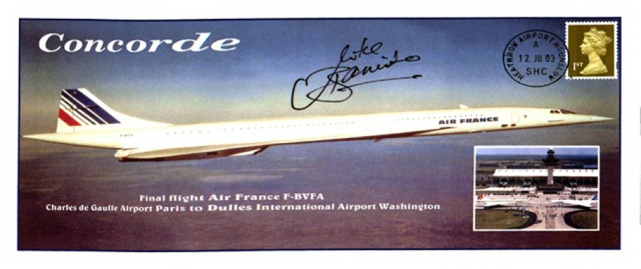 Concorde cover Paris - Washington Sgd M Bannister