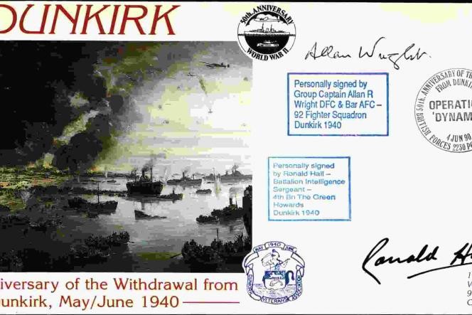 Dunkirk cover Sgd BoB pilot A R Wright and R Hall