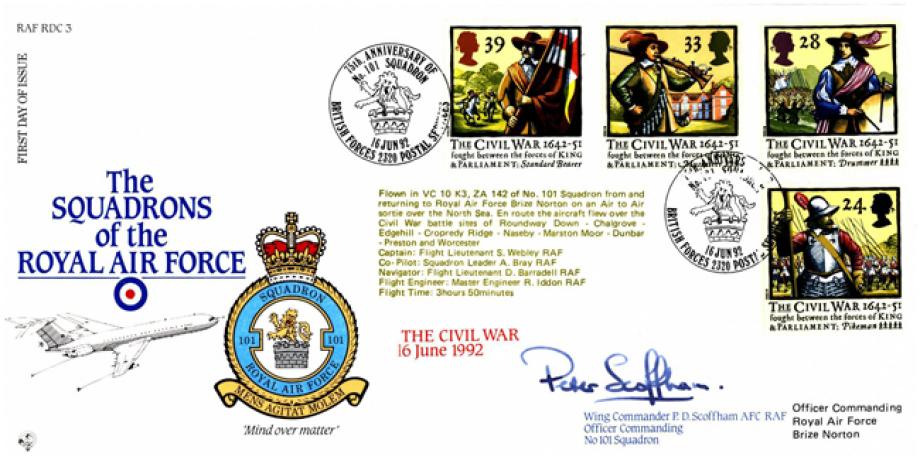 101 Squadron FDC Signed By P D Scoffham The OC 101 Squadron