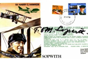 Harry Hawker Test Pilot cover Sgd Tom Sopwith