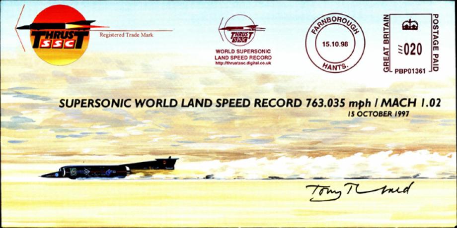 Supersonic World Land Speed Record 1997 Cover Signed Tony Theobald