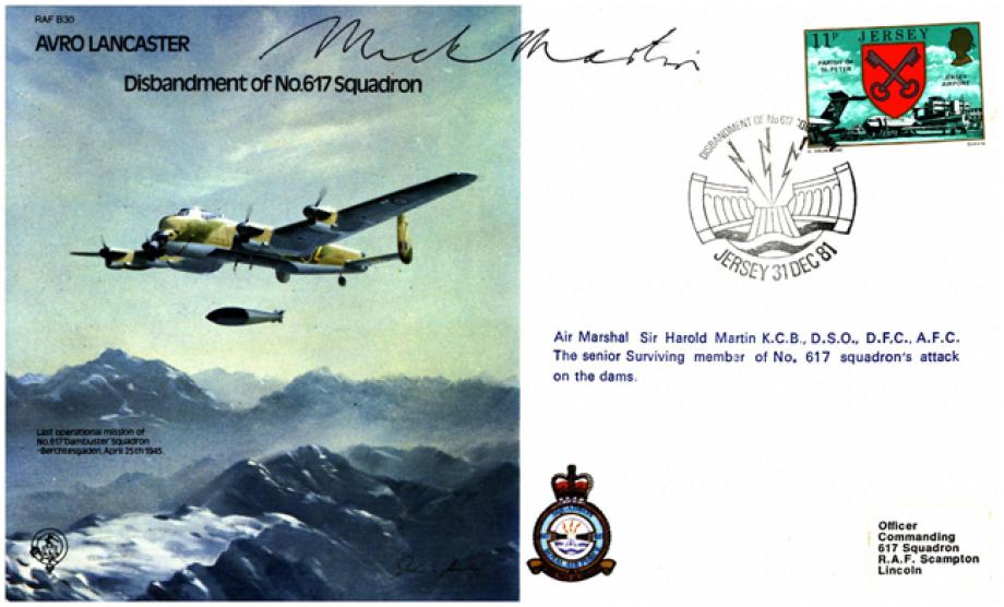 Avro Lancaster cover Signed Dambuster Mick Martin Mohne