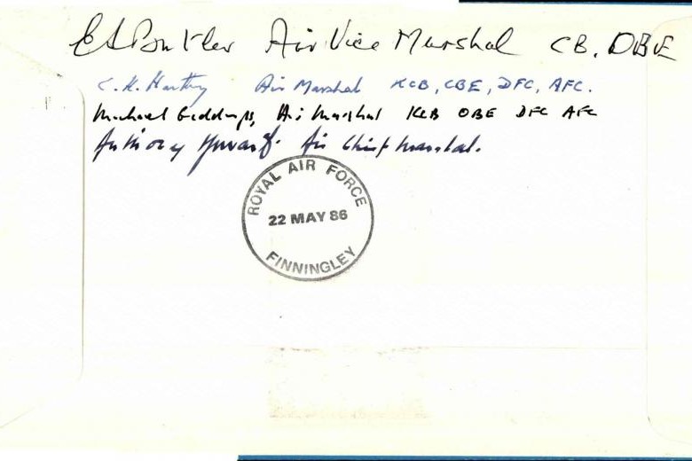 Aircrew Europe Star cover Signed 1 AVM and 2 AMs