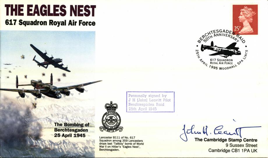 Dambusters 617 Squadron Cover Signed John Leavitt Eagles Nest