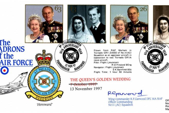 11 Squadron FDC Signed by WC R F Garwood the OC of 11 Squadron