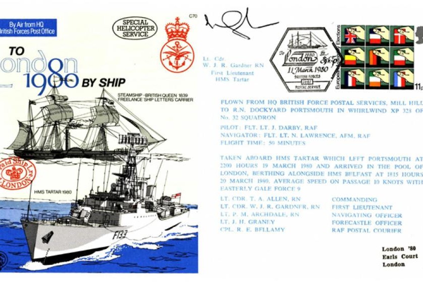 To London by Ship 1980 cover Sgd Gardner