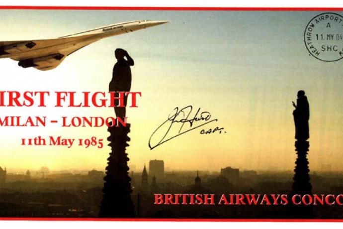 Concorde cover Milan-London Sgd John Hirst