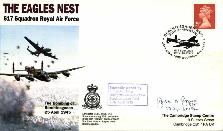 Dambusters 617 Squadron Cover Signed J H Jones Eagles Nest