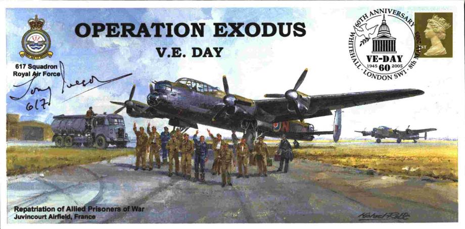 Dambusters 617 Squadron Cover Signed Tony Iveson