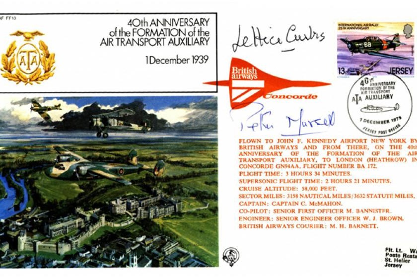Air Transport Auxiliary Cover Signed Curtis and Mursell