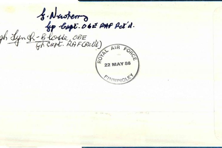 Aircrew Europe Star cover Signed Newberry and Lynch-Blosse