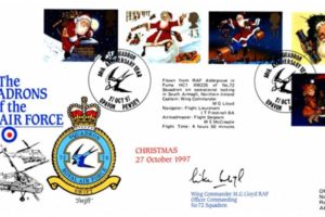 72 Squadron FDC Flown and signed by WC M G Lloyd the OC of 72 Squadron