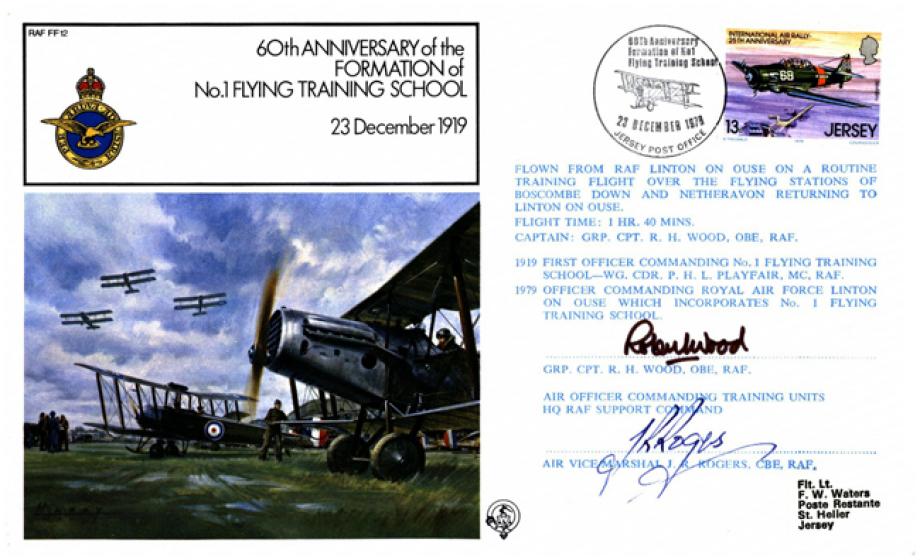 No 1 Flying Training School cover Sgd Wood and Rogers