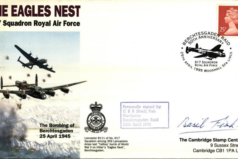 Dambusters 617 Squadron Cover Signed Basil Fish Eagles Nest