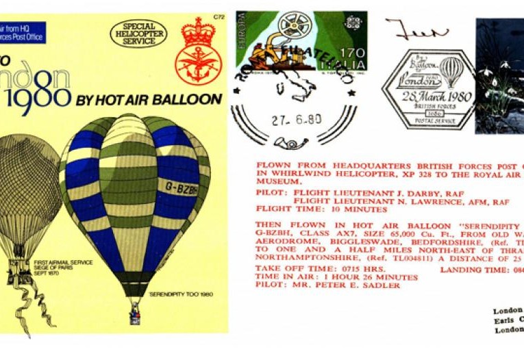 To London by Hot Air Balloon 1980 cover Sgd Innocenti