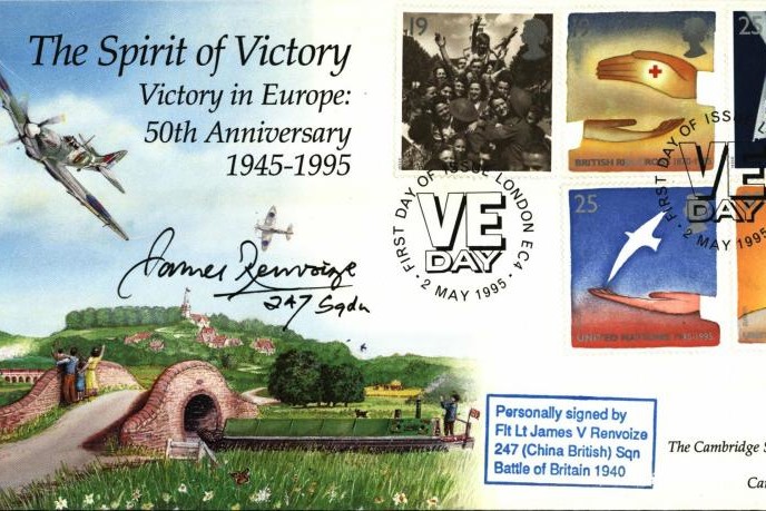 Spirit of Victory cover Sgd J V Renvoize a BoB Pilot 247 Sq