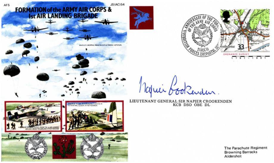 Army Air Corps & 1st Air Landing Brigade cover Signed