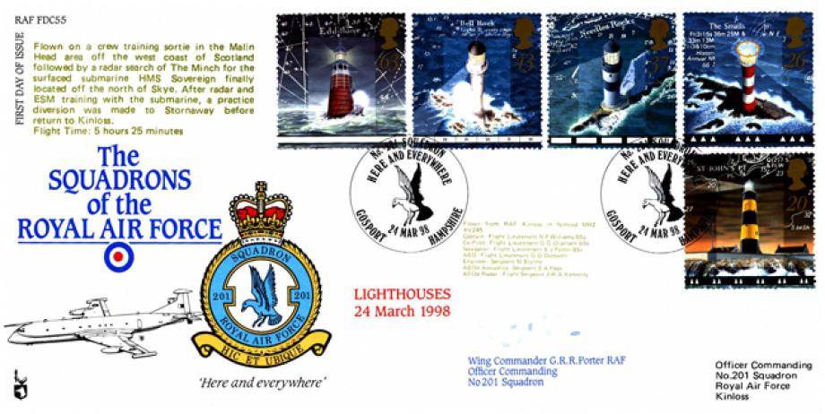 201 Squadron FDC Signed by WC G R R Porter the OC of 201 Squadron