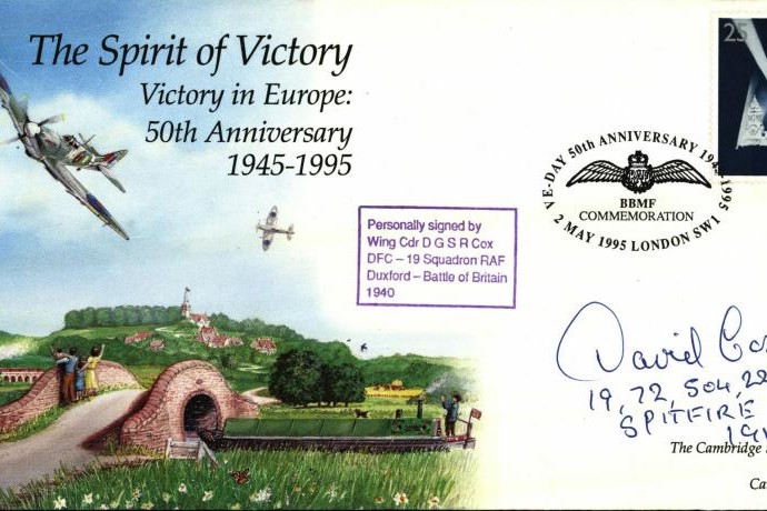 Spirit of Victory cover Sgd D G S R Cox a BoB Pilot 19 Sq