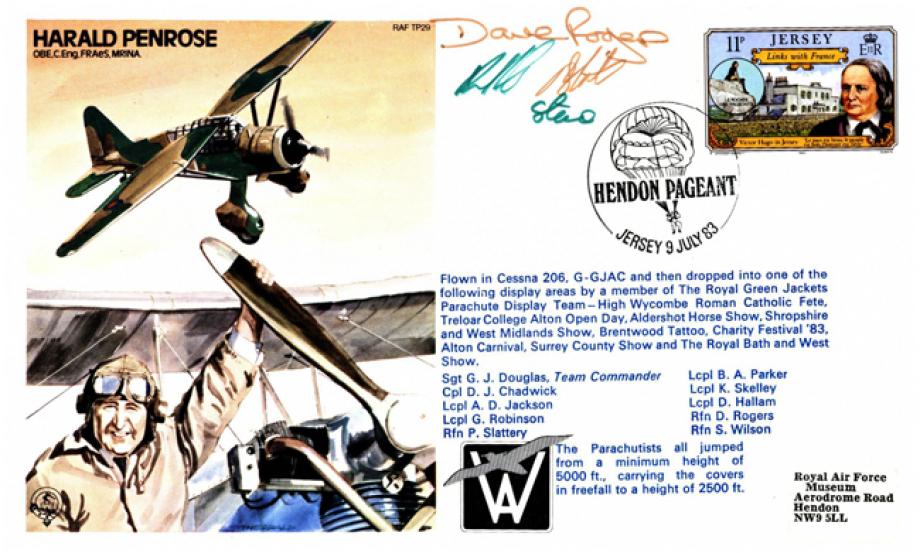 Harald Penrose the Test Pilot cover Sgd 3 parachutists