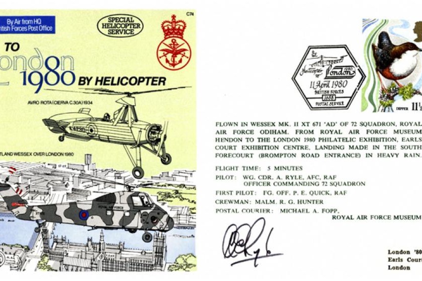 To London by Helicopter 1980 cover Sgd Ryle