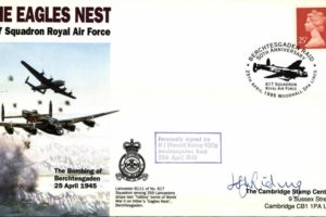 Dambusters 617 Squadron Cover Signed Harold Riding Eagles Nest