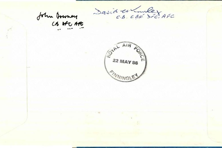 Aircrew Europe Star cover Signed 2 DFC holders