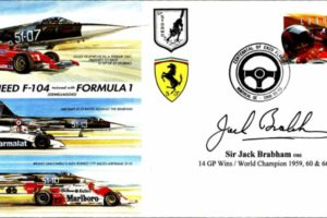 Lockheed F-104 cover Sgd Sir Jack Brabham
