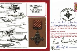 Air Force Cross. Signed B McDonald and 15 AFC holders