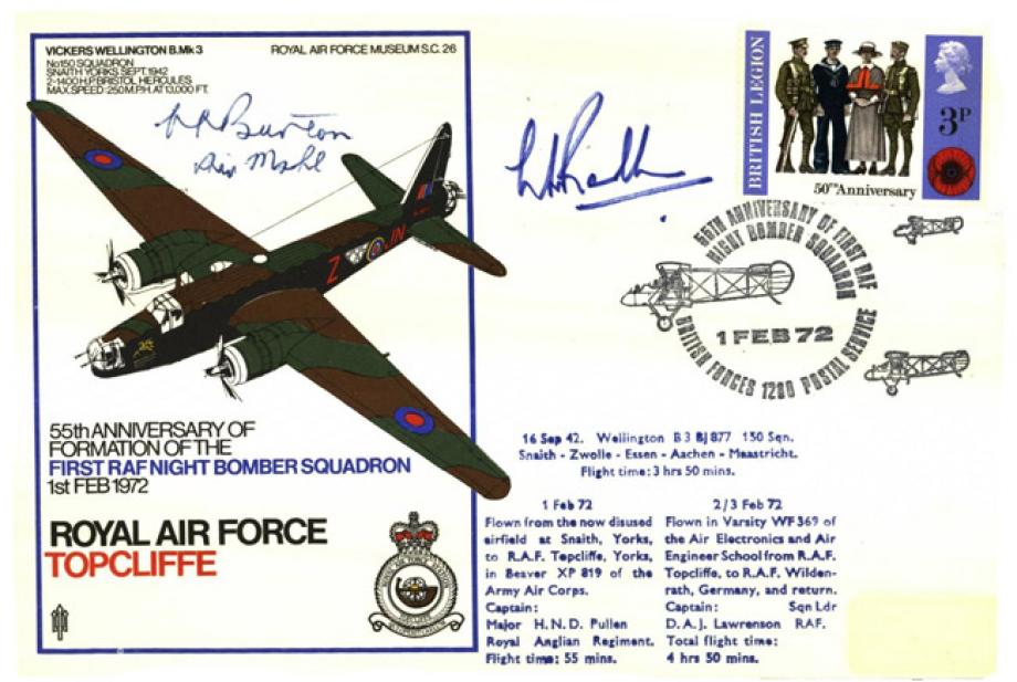 First RAF Night Bomber Squadron cover Sgd Randle and Burton