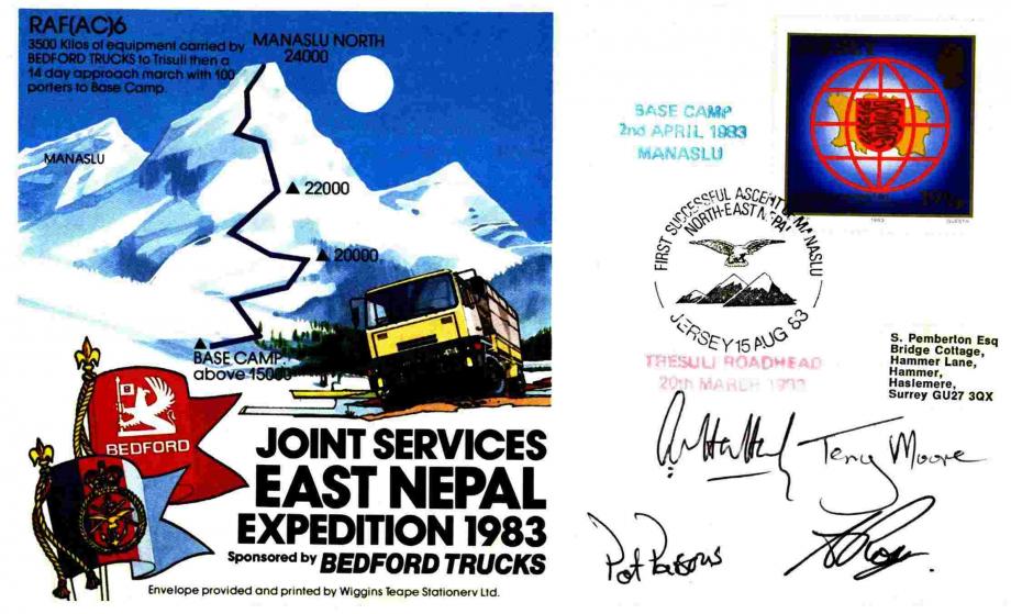 East Nepal Expedition cover Sgd 4 climbers