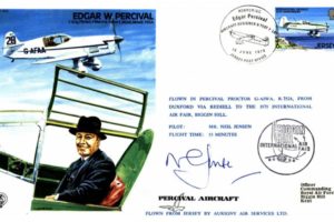 Edgar W Percival Test Pilot cover Sgd Neil Johnson