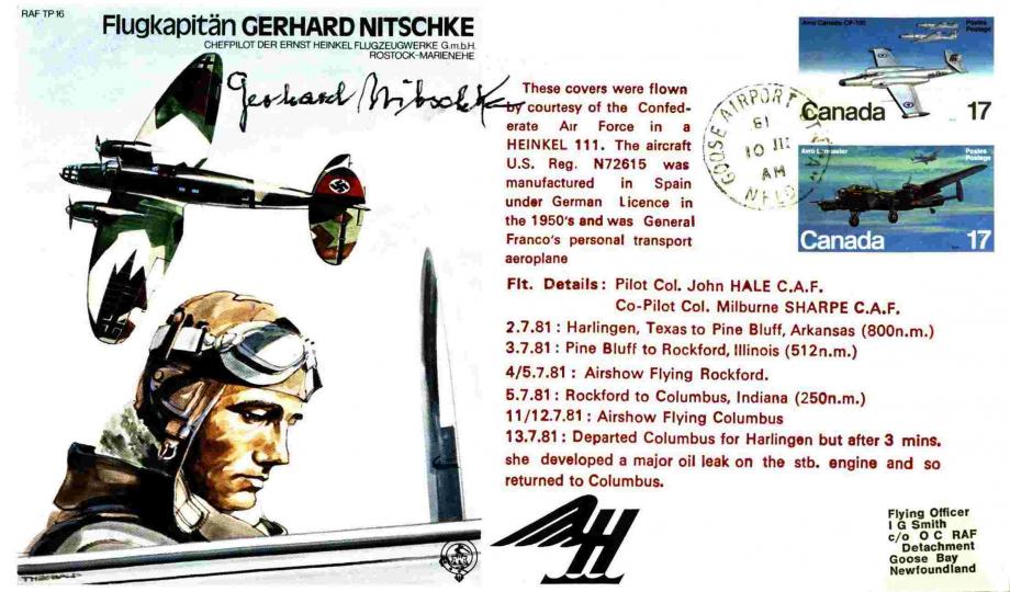 Flugkapitan Gerhard Nitschke the Test Pilot cover Sgd Gerhard Nitschke