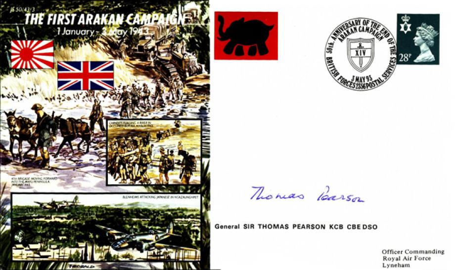 First Arakan Campaign cover Sgd Gen Sir T Pearson