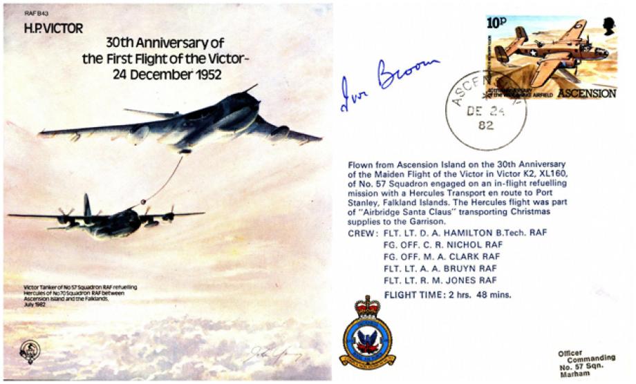 HP Victor cover Signed Sir Ivor Broom WW2 pilot