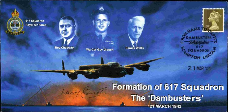 Dambusters 617 Squadron Cover Signed Larry Curtis