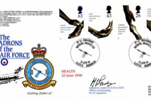 55 Squadron FDC Signed by Sq L M H Ewer the OC 55 Squadron