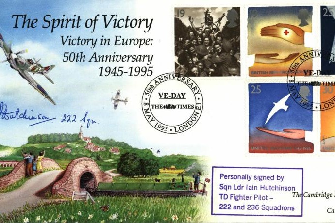 Battle of Britain cover Sgd I Hutchinson a BoB Pilot 222 Sq and 236 Squadron