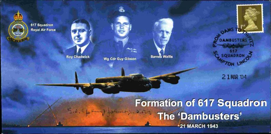 Dambusters 617 Squadron Cover Signed G L Johnson Dams Raid