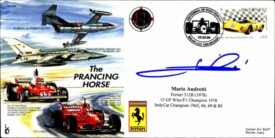 Prancing Horse 1997 cover Sgd Mario Andretti