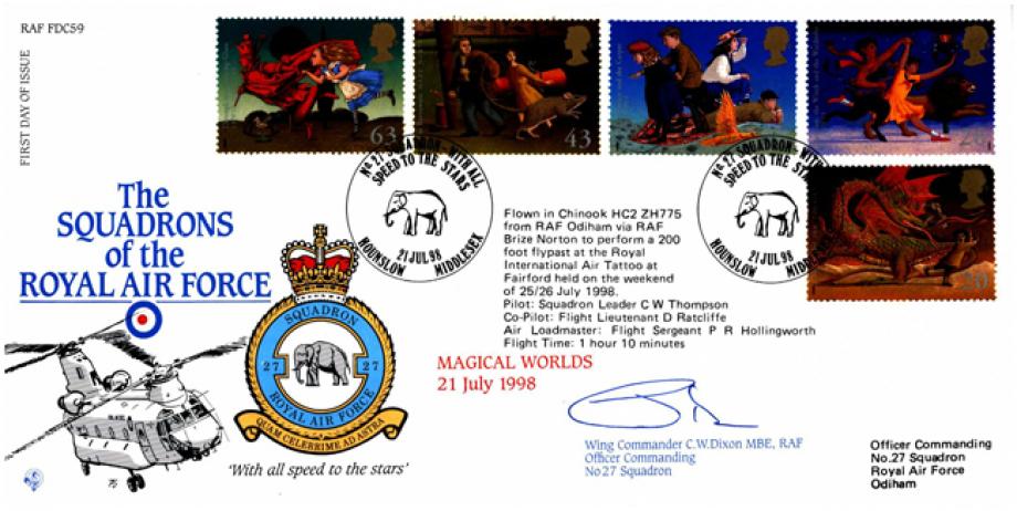 27 Squadron FDC Signed by WC C W Dixon the OC of 27 Squadron