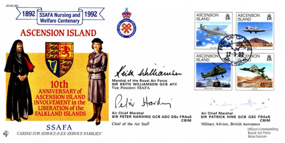 Falklands Cover 30 Sqdn Sgd Williamson Harding and Hine