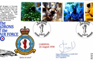 XV11 Squadron FDC Signed by WC C J Coulls the OC of 17 Squadron